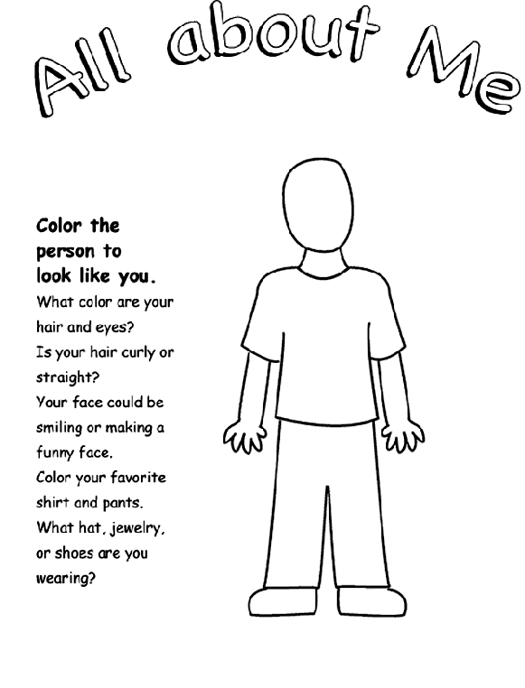 All About Me Coloring Page | crayola.com
